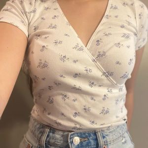Hollister crossed baby tee